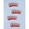 24pcs Long Coffin-Shaped White French Manicure Fake Nails Press On Nails Elegant Style For Women Girls For Daily Wear Or Parties Nail Supplies