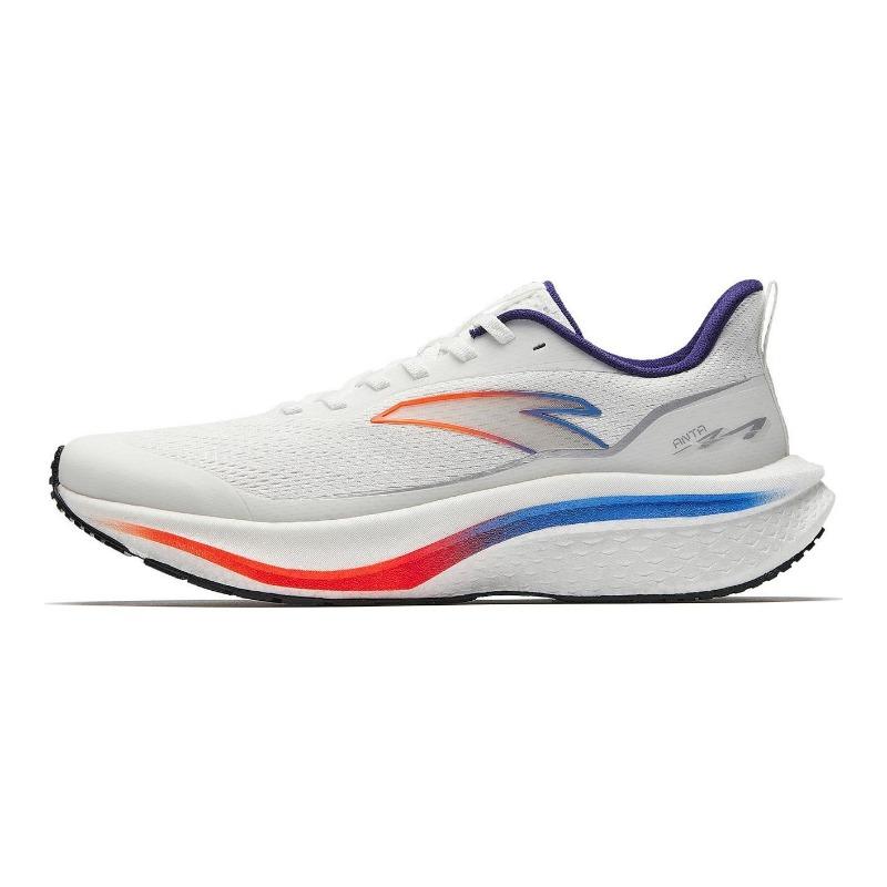 Anta MACH 6 SE men low-top running shoes silver white blue 112615582-3 45