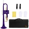 SLADE Bb Trumpet for Beginner B Flat Premium Brass body Colorful Trumpet Professional Brass Musical Instrument with Case Gloves