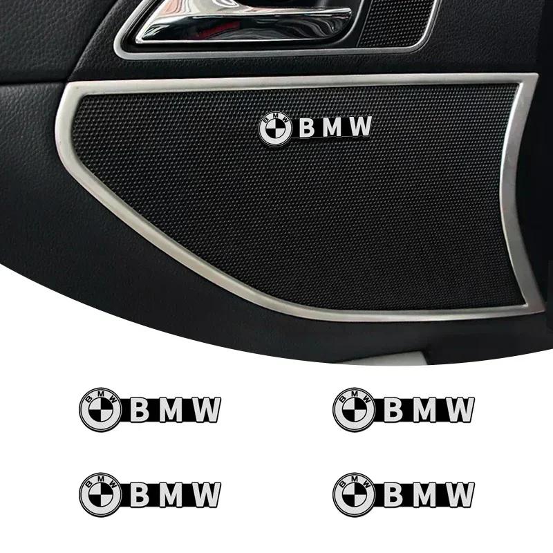 4 Stück Auto Audio Dekoration 3D Aluminium Abzeichen Emblem Aufkleber für BMW X1 X3 X5 X6 X7 1 3 5 6 7 Serie G20 G30 G11 F15 F16 G01 G02 F48