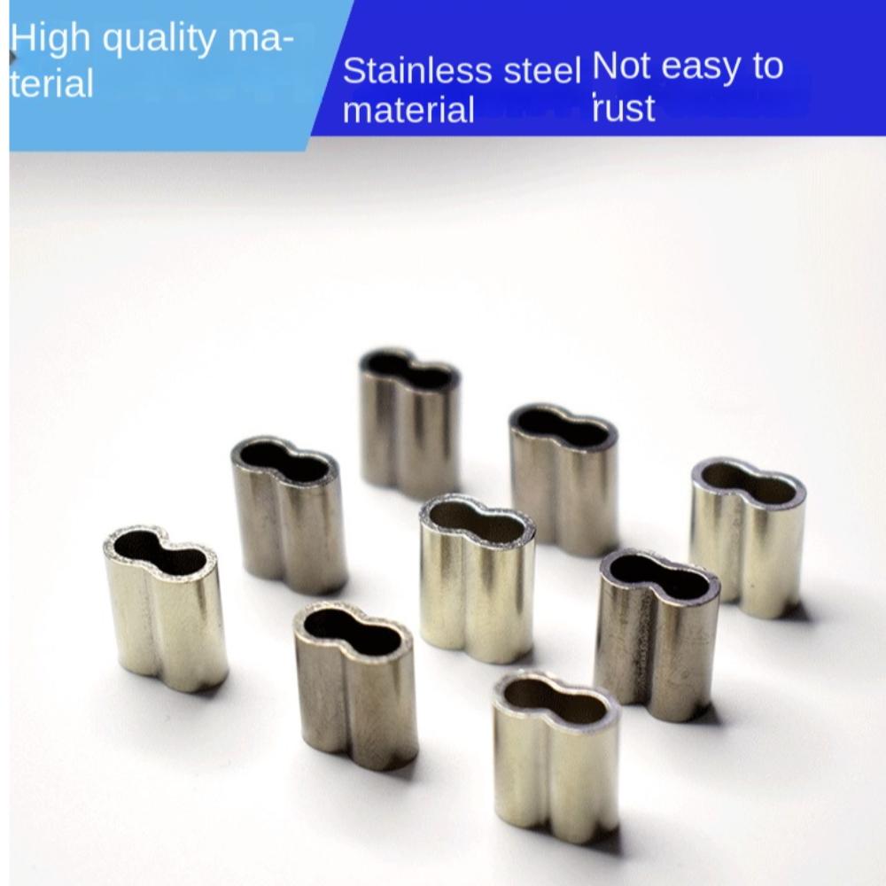 Wire Crimp Connector Line Crimping Sleeves Oval Double copper Tube 2025 Fishing Wire Tube