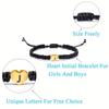 1 Stück Herzarmbänder A-T Anhänger Armband Für Frauen Geschenke Seil Verstellbarer Schmuck Für Teenager Mädchen Freunde Ehefrau Freundin Freund Paar Freunde