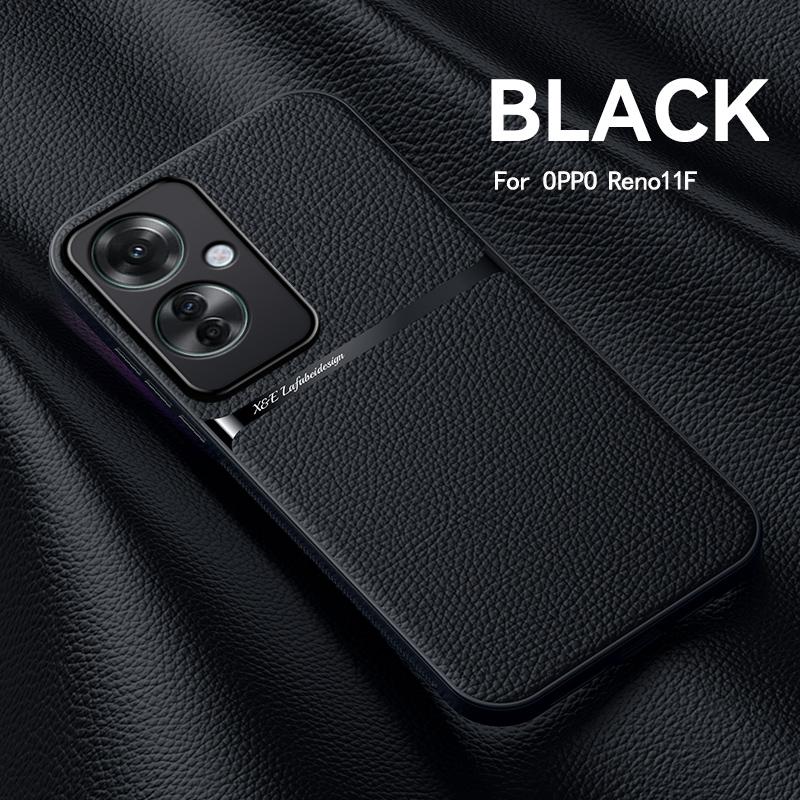For OPPO Reno 11F 5G 6.7" Case Luxury Magnetic Holder Leather Phone Case For OPPO Reno11 F 11F 5g Silicone Shockproof Back Cover