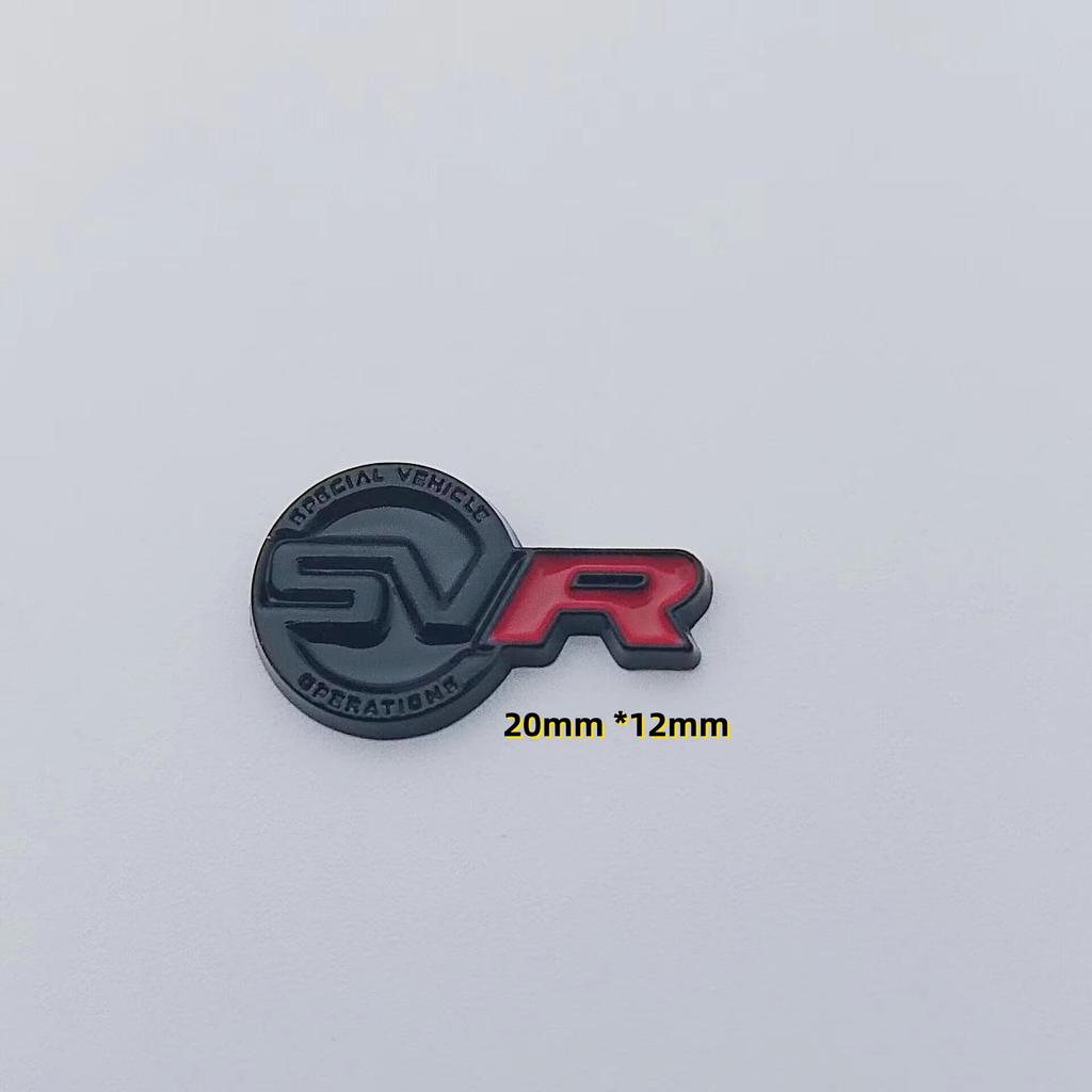 2pcs 3D High-Quality Aluminium SVR Logo Car Steering Wheel Dashboard Emblem Sticker For Discovery Sport Evoque Defender Sticker