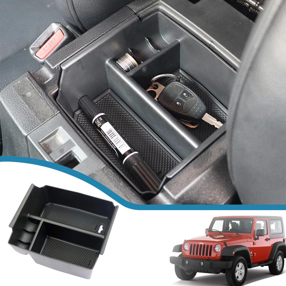 Car Center Console Organizer Box Armrest Storage Box Container Holder Tray for Jeep Wrangler JK 2011-2017 Interior Accessories