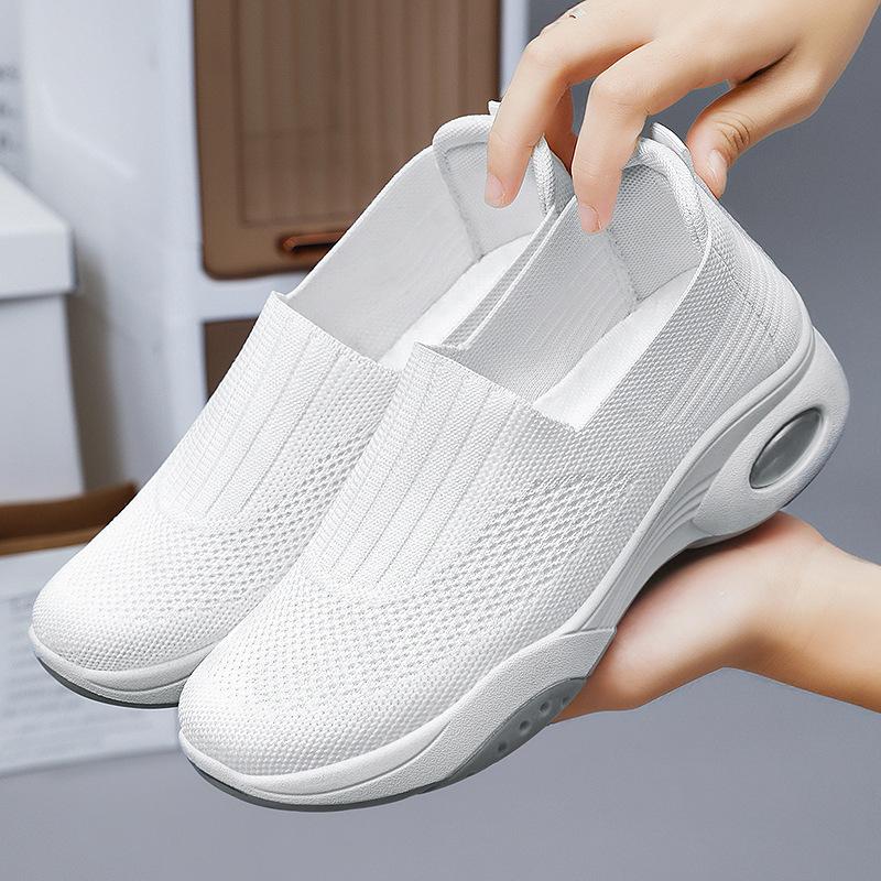 Shoes women's spring and summer new muffin shoes flying woven women's shoes platform casual cloth shoes