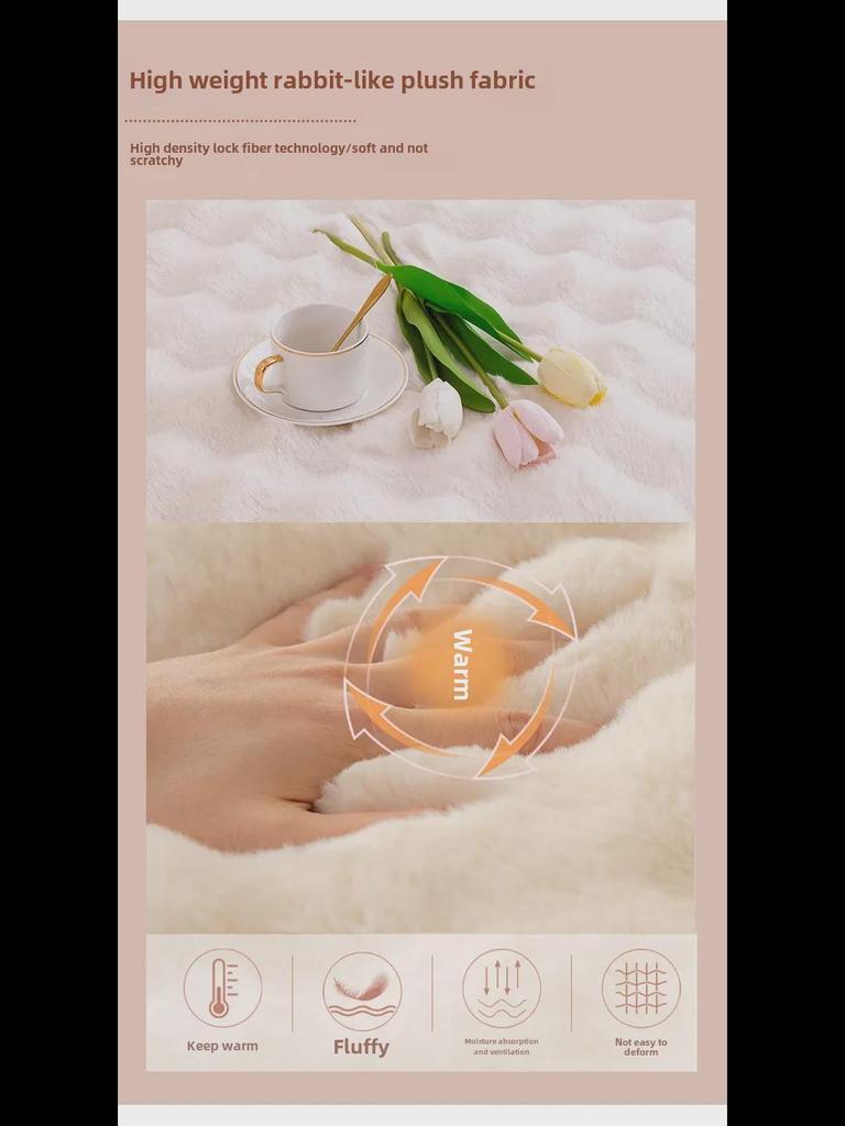 2023 Iepure Catifea Pluș Antiderapant Pernă & Husă pentru Canapea