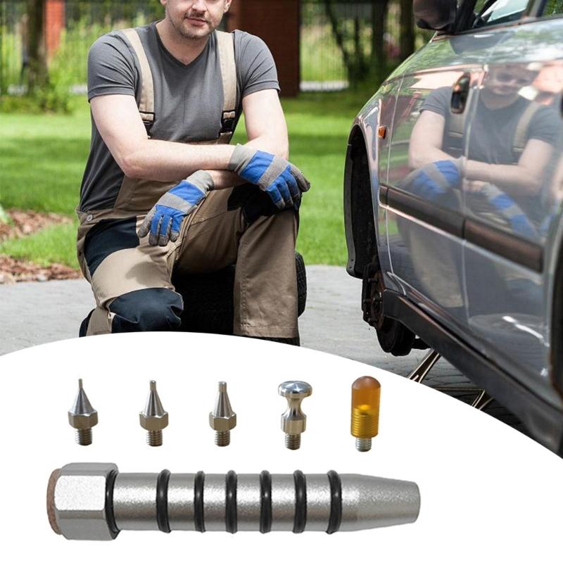 Professionelles Werkzeug zur Entfernung von Autodellen Lackfrei Werkzeug zur Korrektur von Autodellen Austauschbare Spitze für Präzise unlackierte Reparatur