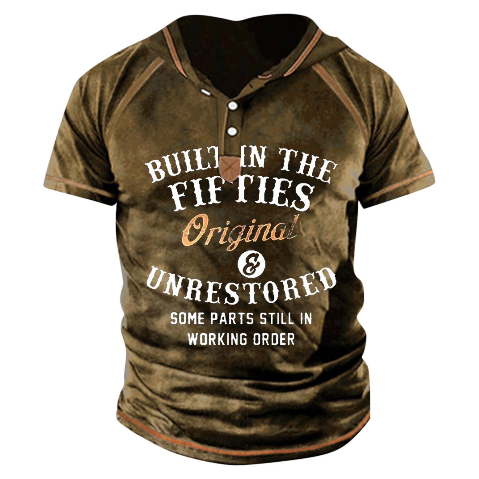 Мужская футболка с принтом уличная уличная футболка с короткими рукавами и капюшоном на пуговицах L 2598₽