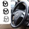 1pcs Car Steering Wheel Decorative Emblem Stickers Auto Accessories For Mazda RX-8 626 BM BL BK GH GJ GL MX-3 MX-5 CX30 Skyactiv bg1
