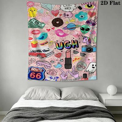 Stylish Graffiti Pattern Home Decor Tapestry, Wall Hanging, Decorative RV Wall Cloth.MGT0918496