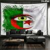 Algerien Nationalmannschaft Wandteppich Ästhetischer Wandbehang Bedruckter Stoffdecke Dekorative Wandteppiche für Schlafzimmer Wohnzimmer Heimdekoration