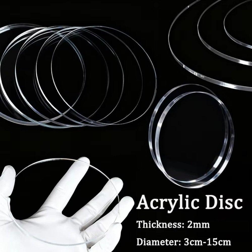10Pcs Transparent Blanks Acrylic Circle Dis 3/5/10/15CM Acrylic Circle Blanks Cake Baking Decor