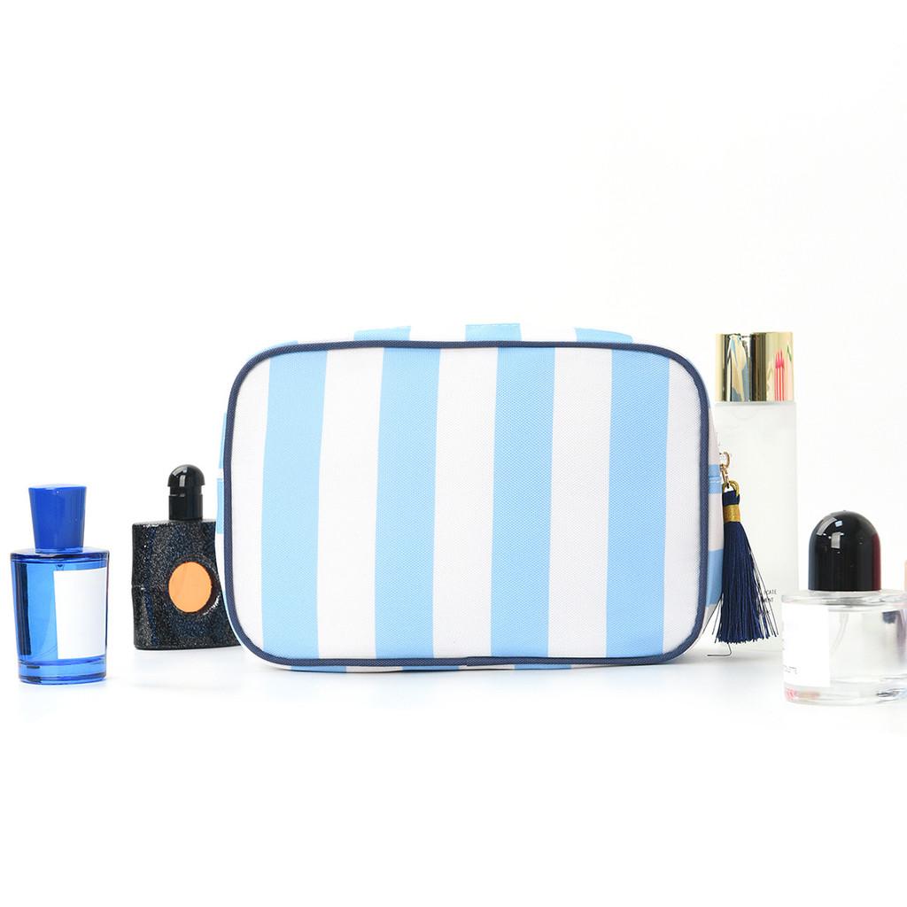 Cosmetic Bag With Striped Tassels Waterproof Travel Organizer For Women