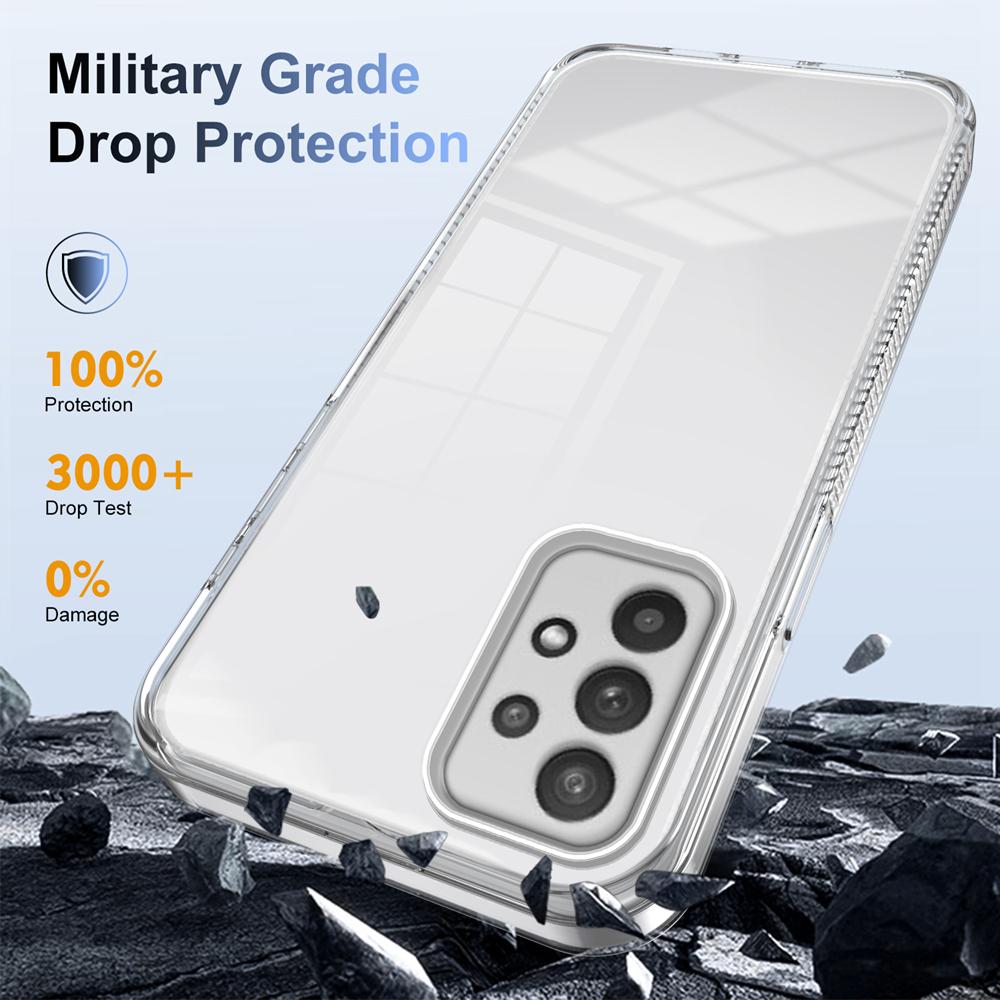 KEYSION Διαφανής Θήκη για Samsung A53 5G A73 A23 A13 TPU+PC Αντιολισθητική HD Διαφανής Αντικραδασμική Κάλυψη Τηλεφώνου για Galaxy A52 S 5G A32