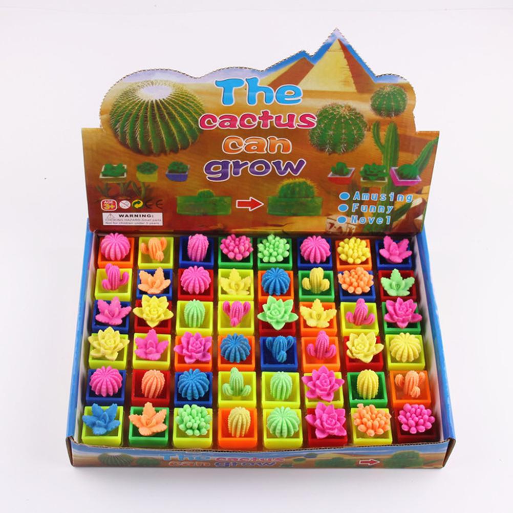 48pcs/set Amazing Plant Flowers Growing In Water Cactus Toys Soaking Expansion Water Absorption