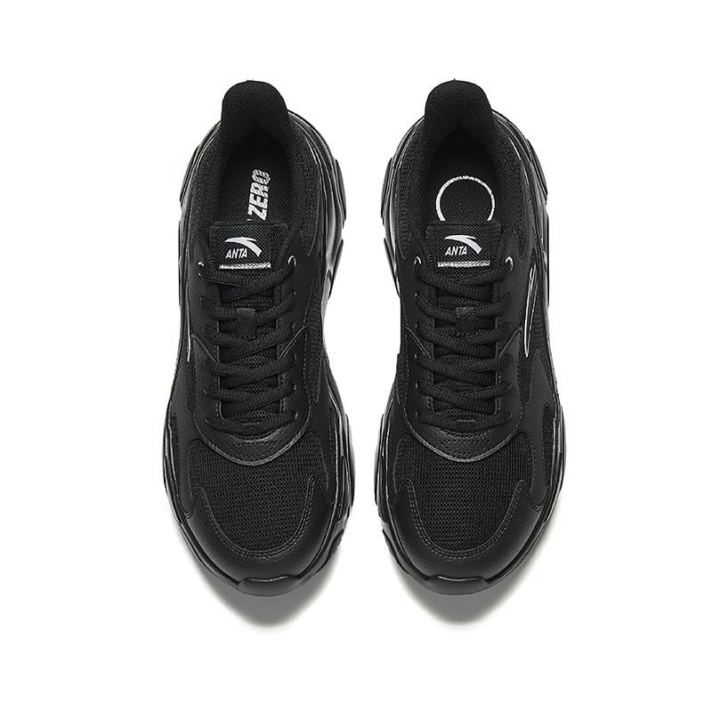 Anta Little Millennium Fabric Synthetic Leather Rubber 2026 Mens Summer Thick Sole Low Top Casual Shoes Men Sneakers Basic-Black 912638811-5