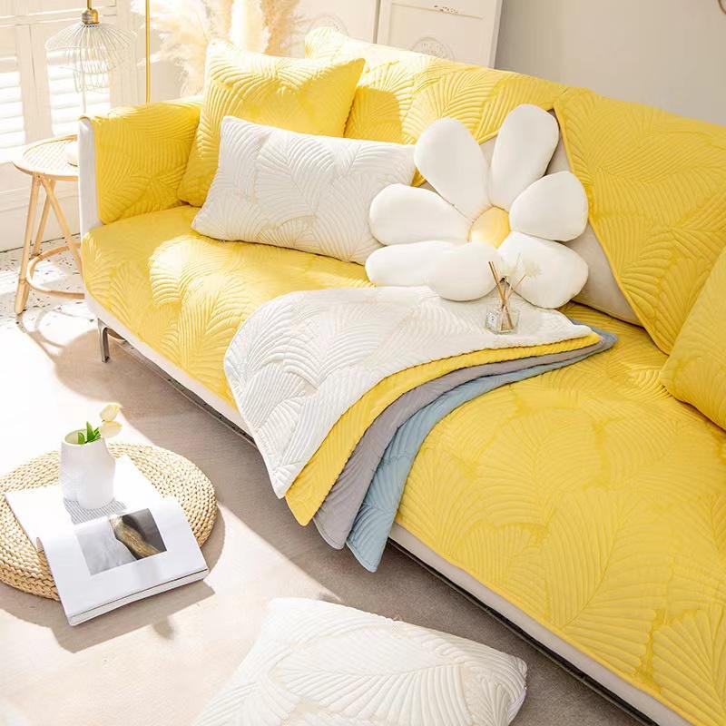 Four Seasons Universal Sofa Cushion Solid Color Modern Combination All-inclusive Universal Sofa Cover Non-slip Nordic Sofa Towel