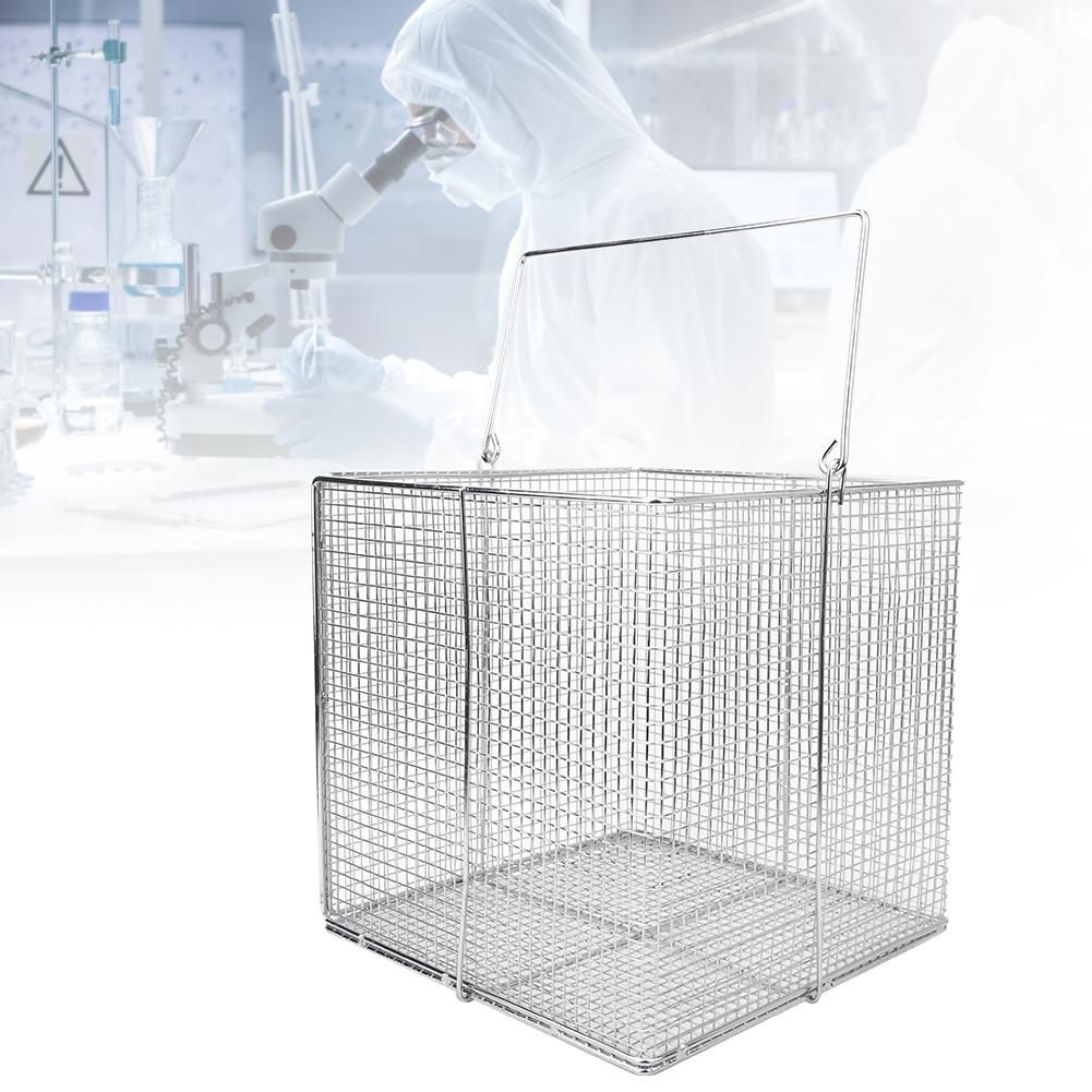 Stainless Steel Instrument Sterilization Basket Case Lab Supplies with Handle
