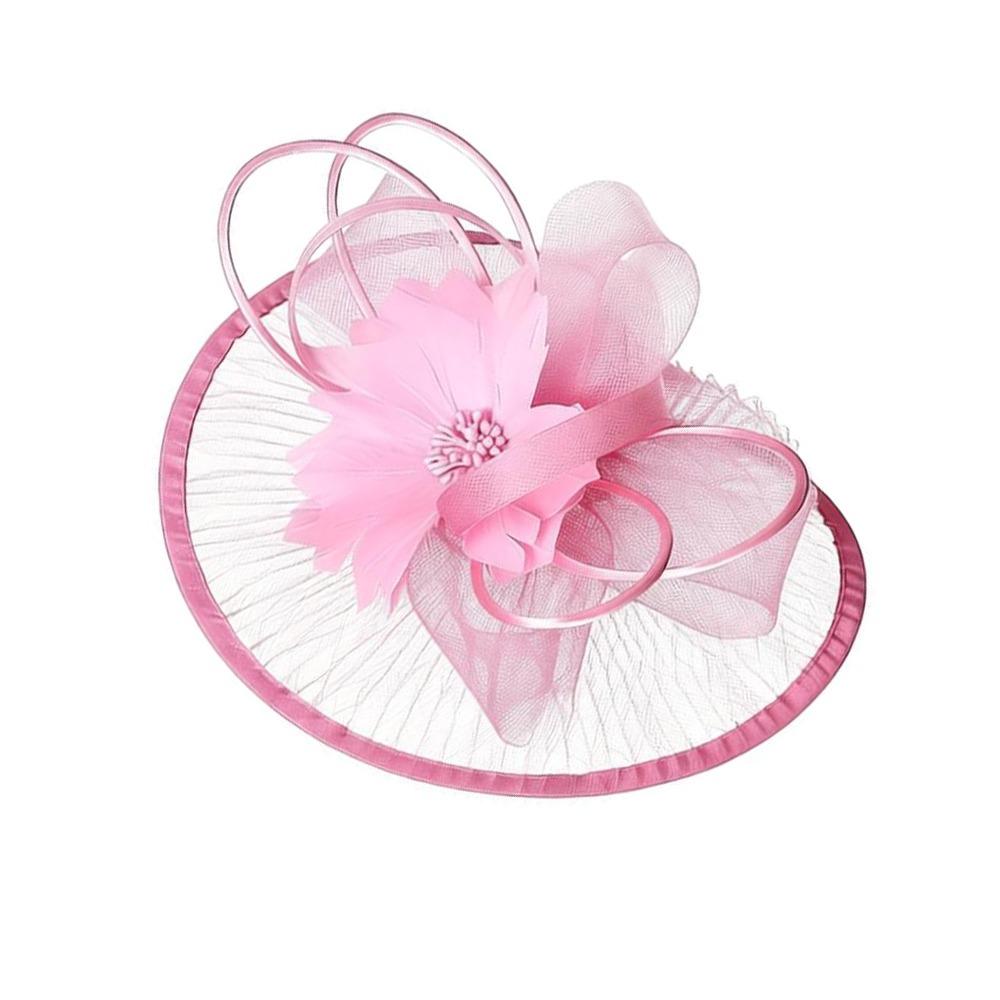 Fascinator Floreale con Velo in Rete Cappello Parrucca Fascinator Fascia per Capelli Fascinator in Sinamay Feste in Costume