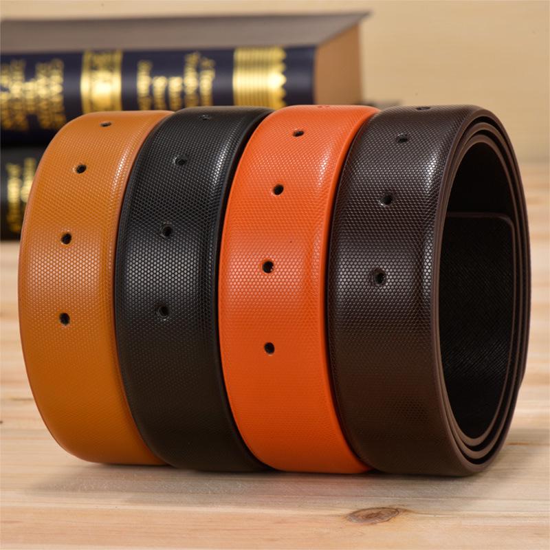 Smooth Leather Buckle Belt with Caviar and Pearl Grain, 3.3 Cm Wide