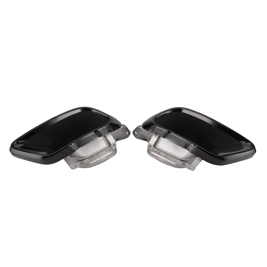 Pair Chrome Black Exhaust Muffler Tips Set End Pipe Trim Fit for X5 G05 M Sport 2019+