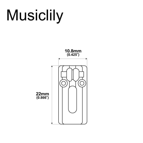 Musiclily Pro 10.8mm Pitch Modern Style Zinc Alloy Roller Saddles for Imported Strat/Telecaster Electric Guitars, Chrome (Set of 6)