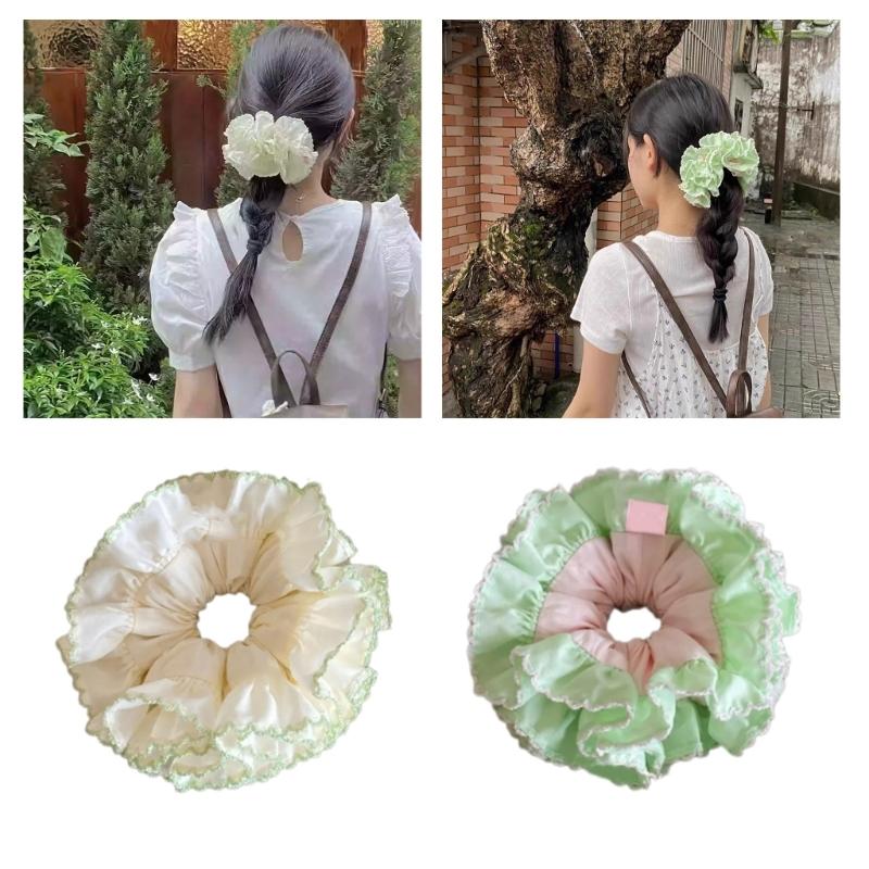 Soft Fabric Hair Accessory Soft Elastic Hair Band Pleats Scrunchie Hair Decoration For Daily Wear And Special Occasion