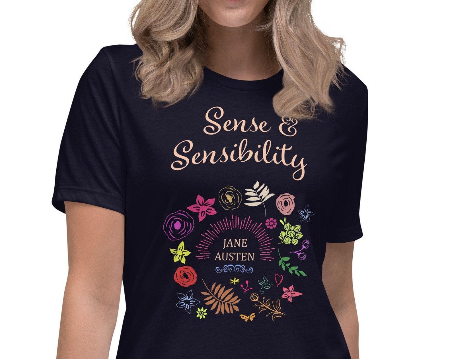 Sense & Sensibility Women s Relaxed T-Shirt | Jane Austen | Literary Gifts | Classic Book L