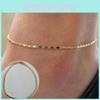 Trendy Geometric Style Alloy Bohemian Anklet For Women Beach Foot Jewelry