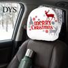 Auto Holiday Gift Ideas 2Pcs Christmas Car Headrest Covers, Elastic Printed Head Rest Cover, Funny Prints Pillow Protector for Cars, Suvs, Universal