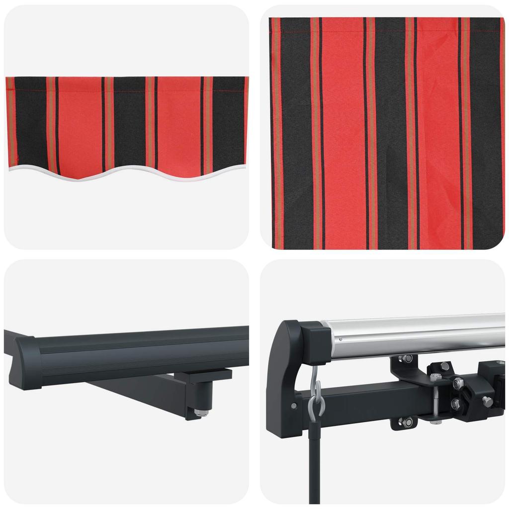 Retractable Awning Orange and Brown 450 X 350 Cm
