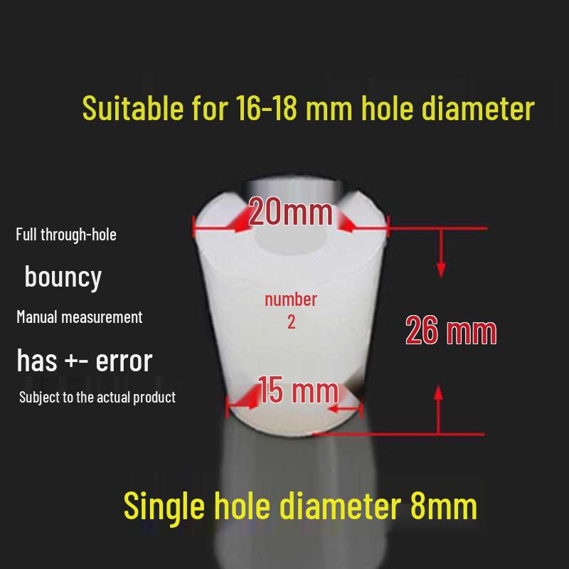 Silicone Rubber Seal Plug for Test Tubes & Drains with Hole