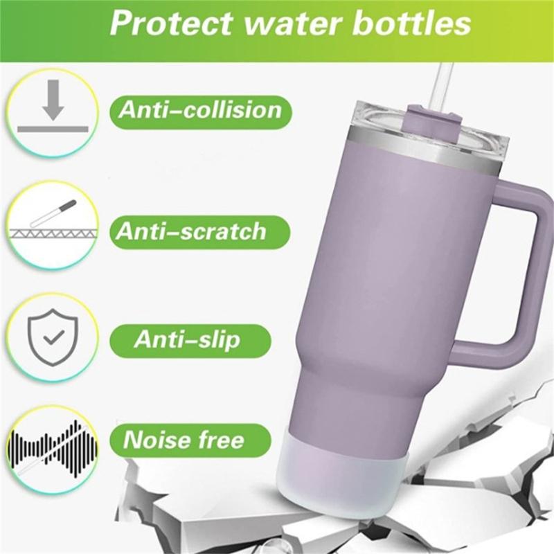 4 Pieces Silicone Boot Sleeve Protective Silicone Covers Water Bottle Bottom Cover Silicone Material for Water Bottles