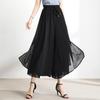 2026 Neuer Stil Damen Chiffon High-Waist Weitbeinige Cropped Hose: Fließender, Drapierter Rockstil, Sommerfertig.