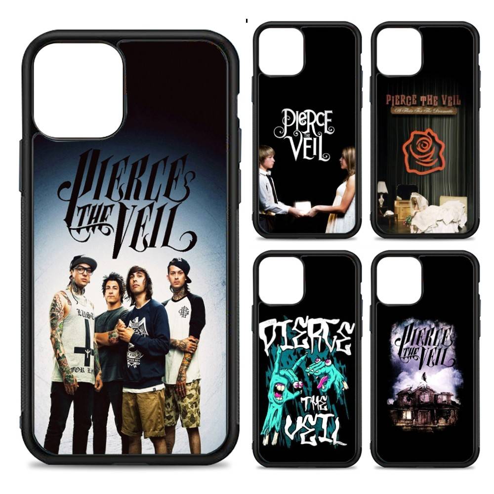 P-Pierce The Veil Band PC+TPU Phone Case For iPhone 17 16 15 14 PRO MAX 11 12 13 PLUS MINI Cover