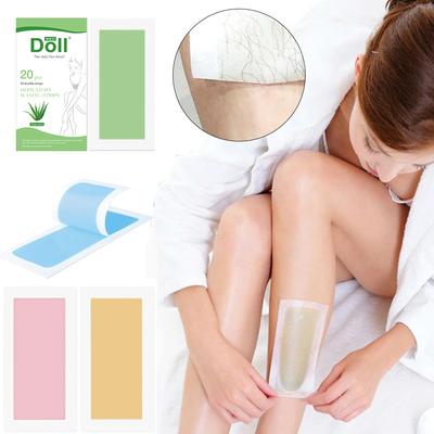 20Pcs Professional Hair Removal Wax Strips Depilation Double Sided Cold Wax Paper For Leg Body Face Useful For Woman Man Summer