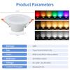 AC 85-265V 220V 10W Smart Bluetooth Downlight Dimmable RGBCW Ceiling LED Down Light Smart Life App Control Living Room Decor