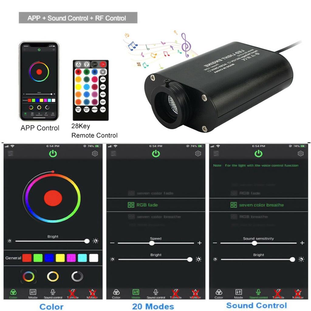 150-450 Fiber Optic Light Ceiling Starry Sky Interior Decoration RGBW LED