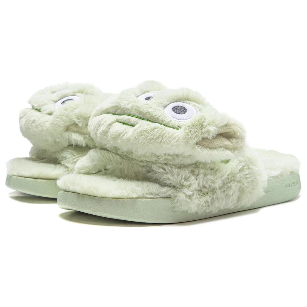 DISHINISANZHIYAN x Li Ning Slide Slippers Women's Pale Greenish White Jade AGAT024-2