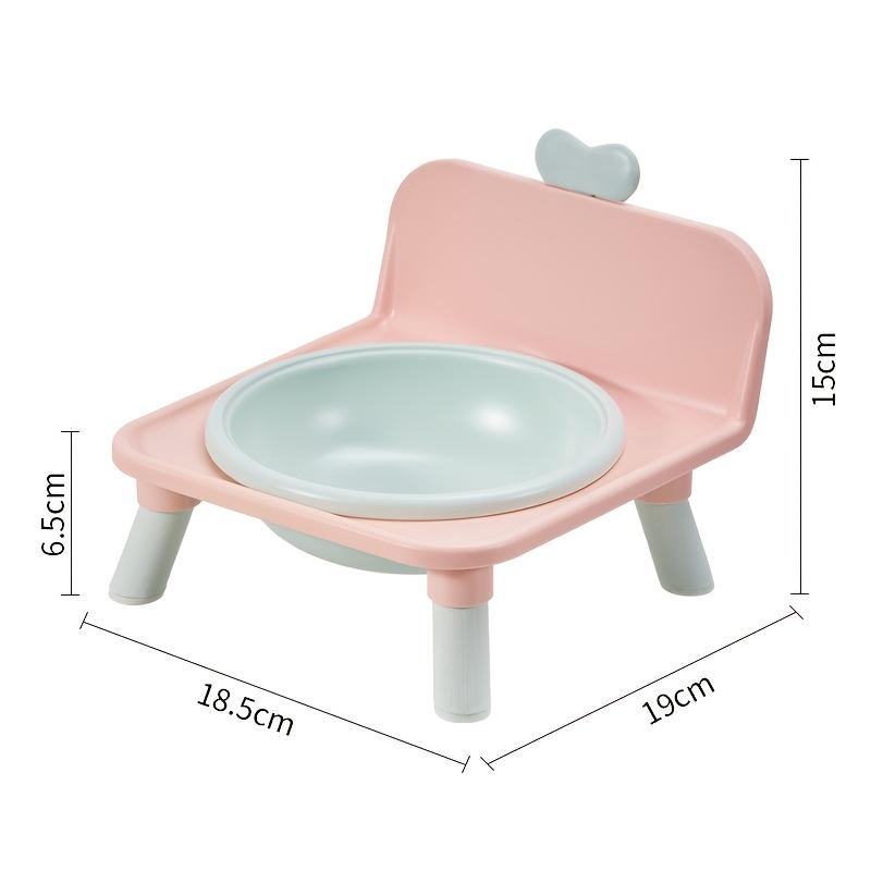 Adorable Stainless Steel Cat Bowl, Featuring a Color-block Design, Comes with a Non-slip Mat To Prevent Tipping, Leak-proof Construction