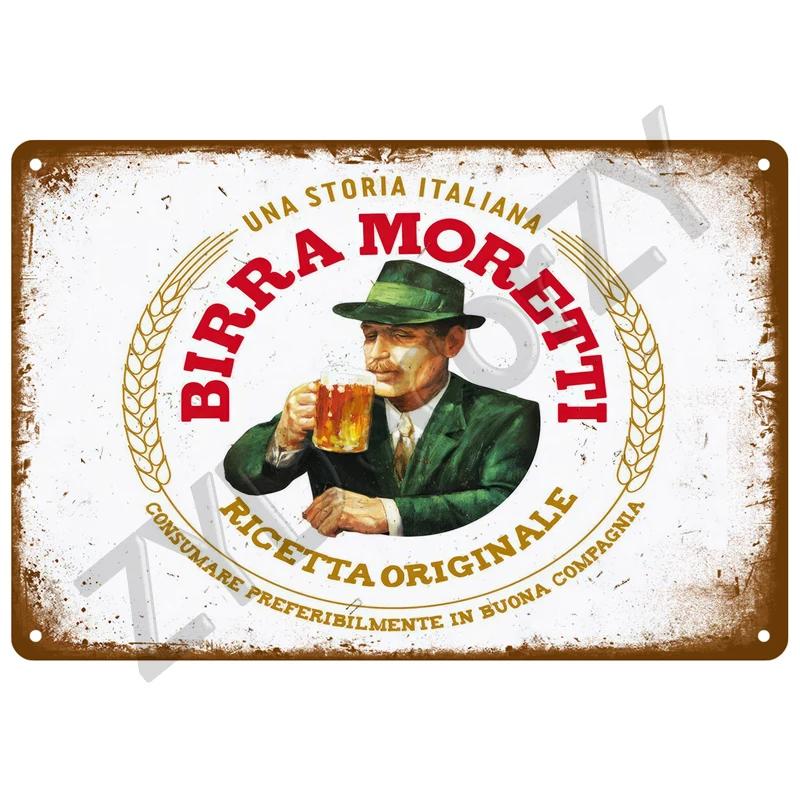 Mfoever Tin Beer Tin Sign Retro Wall Plaque Art Club Pub Bar Poster Home Decor Metal Sign Wall Decorations Vintage Cafe Mural Plate Brand