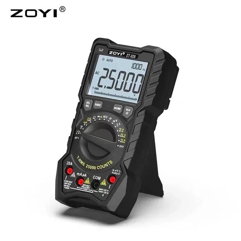 Portable ZOYI ZT-225 Digital Multimeter AC DC Voltage Resistance On Off Capacitance Frequency Diode Duty Cycle Temperature Teste 6