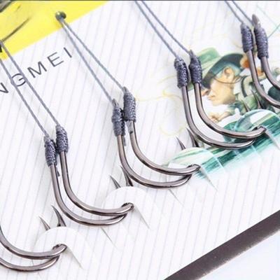 5Pcs Hooks Fish Hook Tied Good Strong Horse Line Double Hook Pair Hook Fish Hook Fishing Gear Accessories Sub-line Hooks Sub-line Double Hooks
