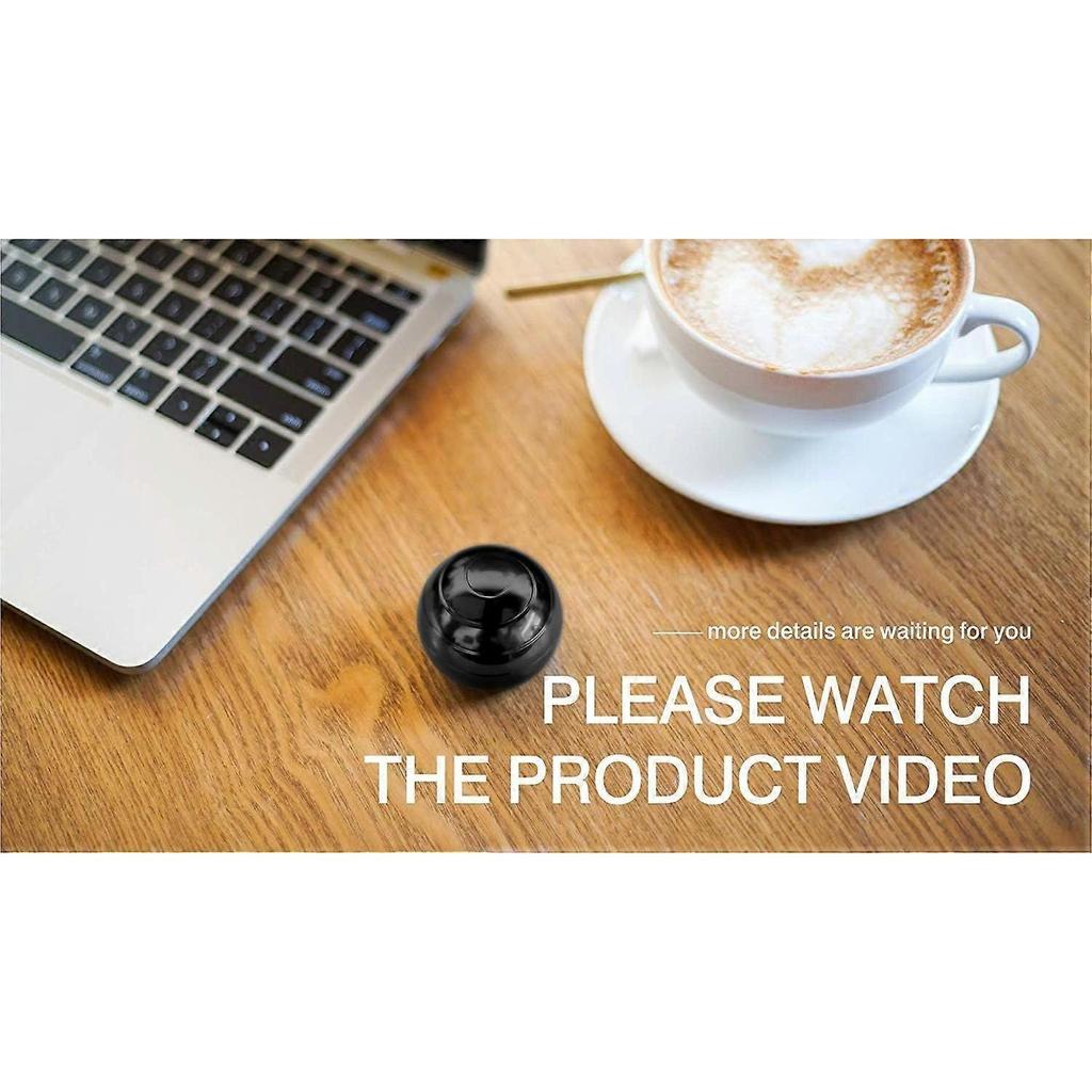 Kinetic bureauspeelgoed, fidget spinnerbal met optische illusie voor het hele lichaam, cadeau voor mannen, vrouwen en kinderen, formaat 2,1 inch, zwart