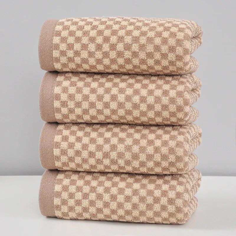 

Мягкое хлопковое полотенце с утолщенным набором полотенец для ванной комнаты, легкое, сильно впитывающее влагу и быстросохнущее полотенце 2pcs коричневый