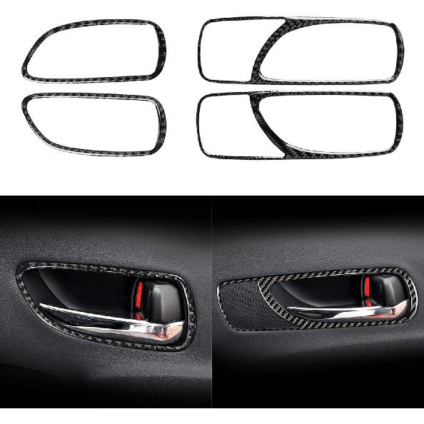 NVCNX Real Carbon Fiber Trim for Lexus Is 250 350 Accessories | for 2006-2008 2007 IS250 IS350 Interior, Door Inner Front Rear Window Lift Switch