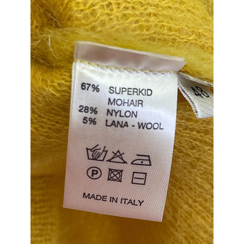 ROBERTO COLLINA RF29001 Yellow Superkit Mohair Shaggy Knit tops 48 yellowUsed