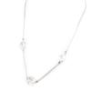 Altesse [L6105] - White 'Crystal' Silver Necklace