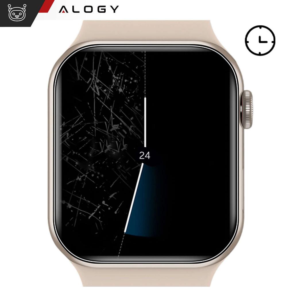 Folia Ochronna Hydrożelowa Hydrogel Alogy Do Smartwatcha Do Apple Watch 4 5 6 7 8 Se (44Mm / 45Mm) Clear